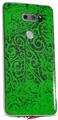 Skin Decal Wrap for LG V30 Folder Doodles Green