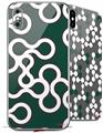 2 Decal style Skin Wraps set for Apple iPhone X and XS Locknodes 03 Hunter Green