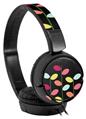 Decal style Skin Wrap for Sony MDR ZX110 Headphones Plain Leaves On Black (HEADPHONES NOT INCLUDED)