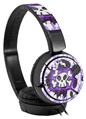 Decal style Skin Wrap for Sony MDR ZX110 Headphones Cartoon Skull Purple (HEADPHONES NOT INCLUDED)