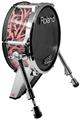 Skin Wrap works with Roland vDrum Shell KD-140 Kick Bass Drum Folder Doodles Pink (DRUM NOT INCLUDED)