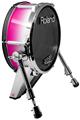 Skin Wrap works with Roland vDrum Shell KD-140 Kick Bass Drum Smooth Fades White Hot Pink (DRUM NOT INCLUDED)