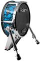 Skin Wrap works with Roland vDrum Shell KD-140 Kick Bass Drum Scattered Skulls Neon Blue (DRUM NOT INCLUDED)