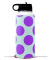 Skin Wrap Decal compatible with Hydro Flask Wide Mouth Bottle 32oz Kearas Polka Dots Purple And Blue (BOTTLE NOT INCLUDED)