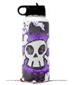 Skin Wrap Decal compatible with Hydro Flask Wide Mouth Bottle 32oz Cartoon Skull Purple (BOTTLE NOT INCLUDED)