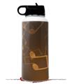 Skin Wrap Decal compatible with Hydro Flask Wide Mouth Bottle 32oz Bokeh Music Orange (BOTTLE NOT INCLUDED)