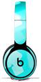WraptorSkinz Skin Skin Decal Wrap works with Beats Solo Pro (Original) Headphones Bokeh Squared Neon Teal Skin Only BEATS NOT INCLUDED