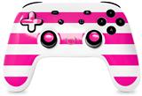 Skin Decal Wrap works with Original Google Stadia Controller Psycho Stripes Hot Pink and White Skin Only CONTROLLER NOT INCLUDED