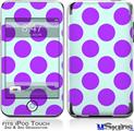 iPod Touch 2G & 3G Skin - Kearas Polka Dots Purple And Blue