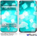 iPod Touch 2G & 3G Skin - Bokeh Squared Neon Teal
