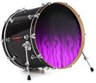 Decal Skin works with most 26" Bass Kick Drum Heads Fire Flames Purple - DRUM HEAD NOT INCLUDED