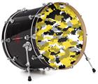 Decal Skin works with most 26" Bass Kick Drum Heads WraptorCamo Digital Camo Yellow - DRUM HEAD NOT INCLUDED