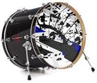 Decal Skin works with most 26" Bass Kick Drum Heads Baja 0018 Blue Royal - DRUM HEAD NOT INCLUDED