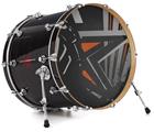 Decal Skin works with most 26" Bass Kick Drum Heads Baja 0023 Orange Burnt - DRUM HEAD NOT INCLUDED