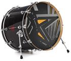Decal Skin works with most 26" Bass Kick Drum Heads Baja 0023 Orange - DRUM HEAD NOT INCLUDED