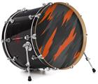 Decal Skin works with most 26" Bass Kick Drum Heads Jagged Camo Burnt Orange - DRUM HEAD NOT INCLUDED
