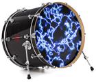 Decal Skin works with most 26" Bass Kick Drum Heads Electrify Blue - DRUM HEAD NOT INCLUDED