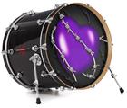 Decal Skin works with most 26" Bass Kick Drum Heads Barbwire Heart Purple - DRUM HEAD NOT INCLUDED