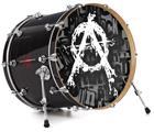 Decal Skin works with most 26" Bass Kick Drum Heads Anarchy - DRUM HEAD NOT INCLUDED