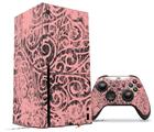 WraptorSkinz Skin Wrap compatible with the 2020 XBOX Series X Console and Controller Folder Doodles Pink (XBOX NOT INCLUDED)