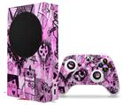 WraptorSkinz Skin Wrap compatible with the 2020 XBOX Series S Console and Controller Scene Kid Sketches Pink (XBOX NOT INCLUDED)