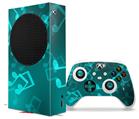 WraptorSkinz Skin Wrap compatible with the 2020 XBOX Series S Console and Controller Bokeh Music Neon Teal (XBOX NOT INCLUDED)