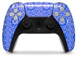 WraptorSkinz Skin Wrap compatible with the Sony PS5 DualSense Controller Gothic Punk Pattern Blue (CONTROLLER NOT INCLUDED)