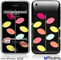 iPhone 3GS Skin - Plain Leaves On Black
