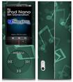 iPod Nano 5G Skin - Bokeh Music Seafoam Green