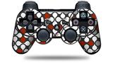 Sony PS3 Controller Decal Style Skin - Locknodes 05 Red Dark (CONTROLLER NOT INCLUDED)