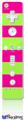 Wii Remote Controller Face ONLY Skin - Psycho Stripes Neon Green and Hot Pink
