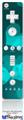 Wii Remote Controller Face ONLY Skin - Bokeh Hearts Neon Teal