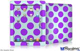 iPad Skin - Kearas Polka Dots Purple And Blue