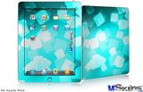 iPad Skin - Bokeh Squared Neon Teal