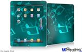 iPad Skin - Bokeh Music Neon Teal