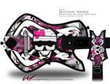 Splatter Girly Skull Decal Style Skin - fits Warriors Of Rock Guitar Hero Guitar (GUITAR NOT INCLUDED)