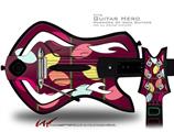 Plain Leaves On Burgundy Decal Style Skin - fits Warriors Of Rock Guitar Hero Guitar (GUITAR NOT INCLUDED)