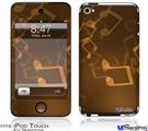iPod Touch 4G Decal Style Vinyl Skin - Bokeh Music Orange