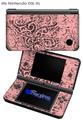 Folder Doodles Pink - Decal Style Skin fits Nintendo DSi XL (DSi SOLD SEPARATELY)