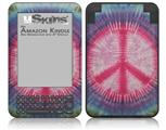 Tie Dye Peace Sign 108 - Decal Style Skin fits Amazon Kindle 3 Keyboard (with 6 inch display)