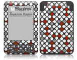 Locknodes 05 Red Dark - Decal Style Skin fits Amazon Kindle 3 Keyboard (with 6 inch display)