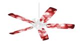 Bokeh Squared Red - Ceiling Fan Skin Kit fits most 42 inch fans (FAN and BLADES SOLD SEPARATELY)