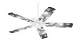 Bokeh Squared Grey - Ceiling Fan Skin Kit fits most 42 inch fans (FAN and BLADES SOLD SEPARATELY)