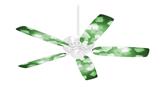 Bokeh Squared Green - Ceiling Fan Skin Kit fits most 42 inch fans (FAN and BLADES SOLD SEPARATELY)