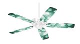 Bokeh Squared Seafoam Green - Ceiling Fan Skin Kit fits most 42 inch fans (FAN and BLADES SOLD SEPARATELY)