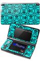 Skull Patch Pattern Blue - Decal Style Skin fits Nintendo 3DS (3DS SOLD SEPARATELY)