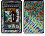 Amazon Kindle Fire (Original) Decal Style Skin - Tie Dye Mixed Rainbow