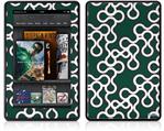 Amazon Kindle Fire (Original) Decal Style Skin - Locknodes 03 Hunter Green