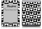 Hearts And Stars Black and White - Decal Style Skin (fits Amazon Kindle Touch Skin)