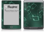 Bokeh Music Seafoam Green - Decal Style Skin (fits Amazon Kindle Touch Skin)